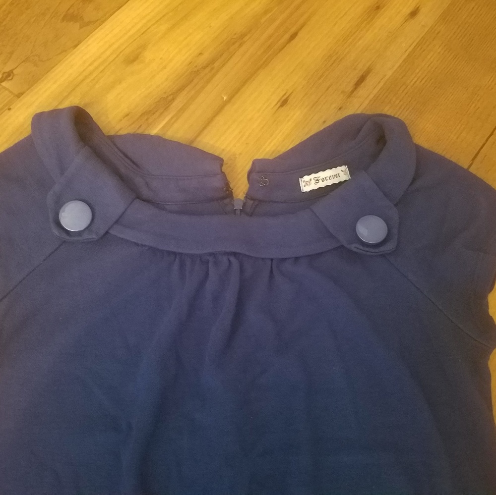 Mod navy tunic with pockets! - Picture 3 of 3